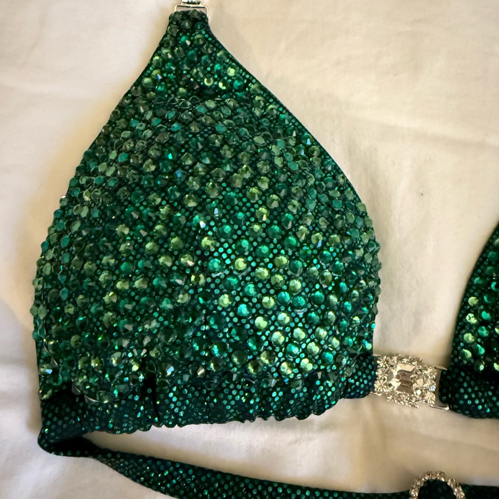 Emerald Green Crystal Comp Bikini